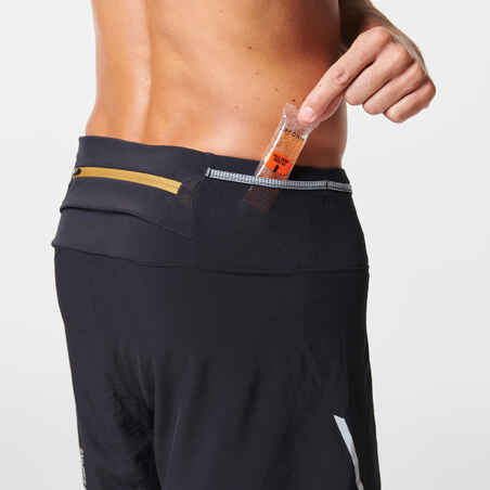 MEN'S TRAIL RUNNING TIGHT SHORTS COMFORT - BLACK