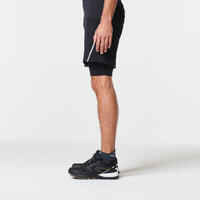 MEN'S TRAIL RUNNING TIGHT SHORTS COMFORT - BLACK