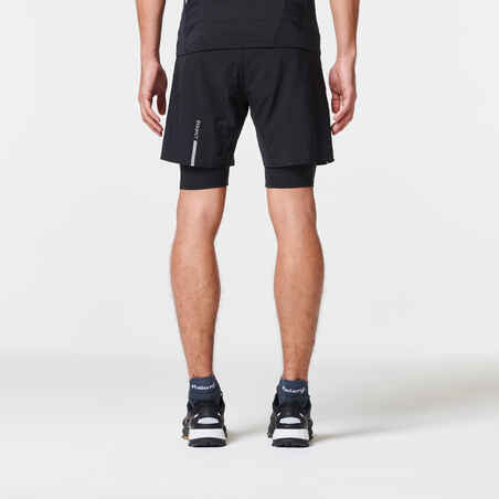 MEN'S TRAIL RUNNING TIGHT SHORTS COMFORT - BLACK