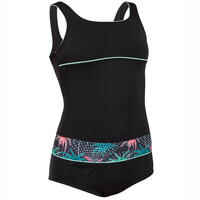 GIRL'S SURF SWIMSUIT RIO 500 BLACK