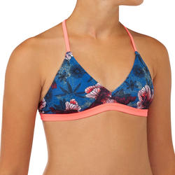 Bikinitop voor surfen meisjes Betty 500 triangel blauw