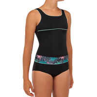 GIRL'S SURF SWIMSUIT RIO 500 BLACK