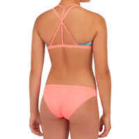 GIRL'S SURF SWIMSUIT TRIANGLE TOP BONDI 500 GREEN