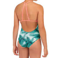 GIRL'S One-Piece SURF Swimsuit HIMAE 500 - GREEN