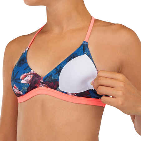 Top Bikini Niña Betty 500 Azul Triángulo