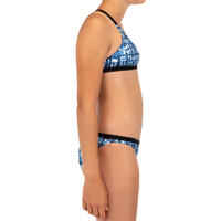 Bikini-Hose Surfen Maeva 500 Mädchen blau