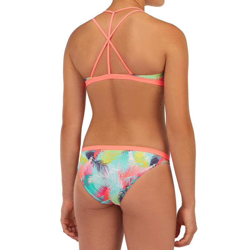 Bikini-Oberteil Triangel Surfen Bondy 500 Aina Mädchen türkis