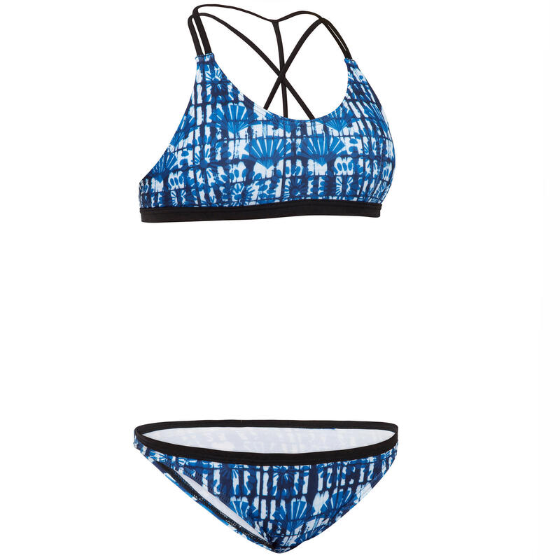 Bikinitop voor surfen meisjes Bondi 500 blauw