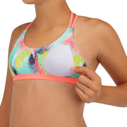 Top Bikini Niña Bondi 500 Turquesa
