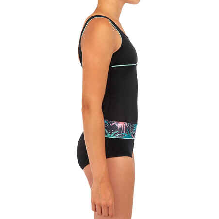 GIRL'S SURF SWIMSUIT RIO 500 BLACK