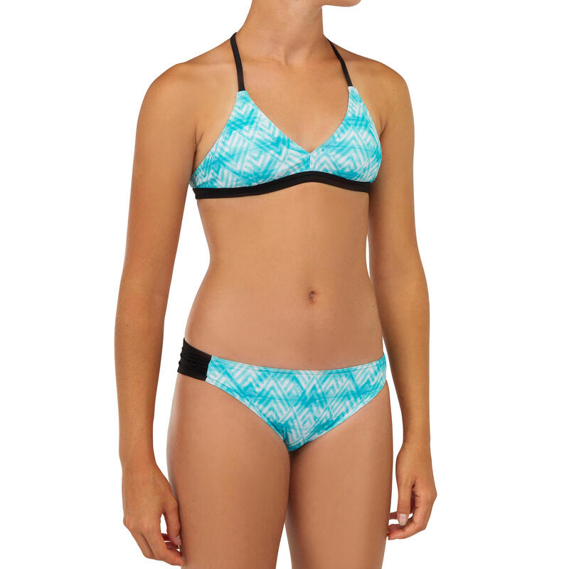 Bikinitop voor surfen meisjes Betty 500 triangel turquoise