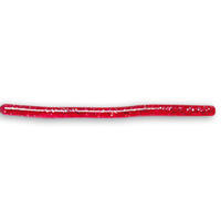 Leurre souple pêche de la truite en étang SPAGHETTI 8cm rouge pailleté