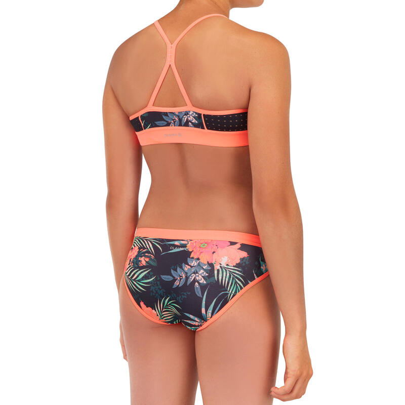 Bikinitop voor surfen meisjes Baha 900 high neck zwart