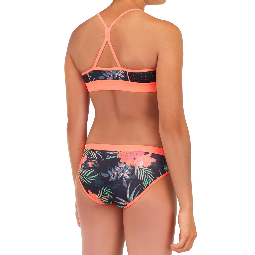 Girls’ surfing drawstring swimsuit bottoms - Mas posy pink