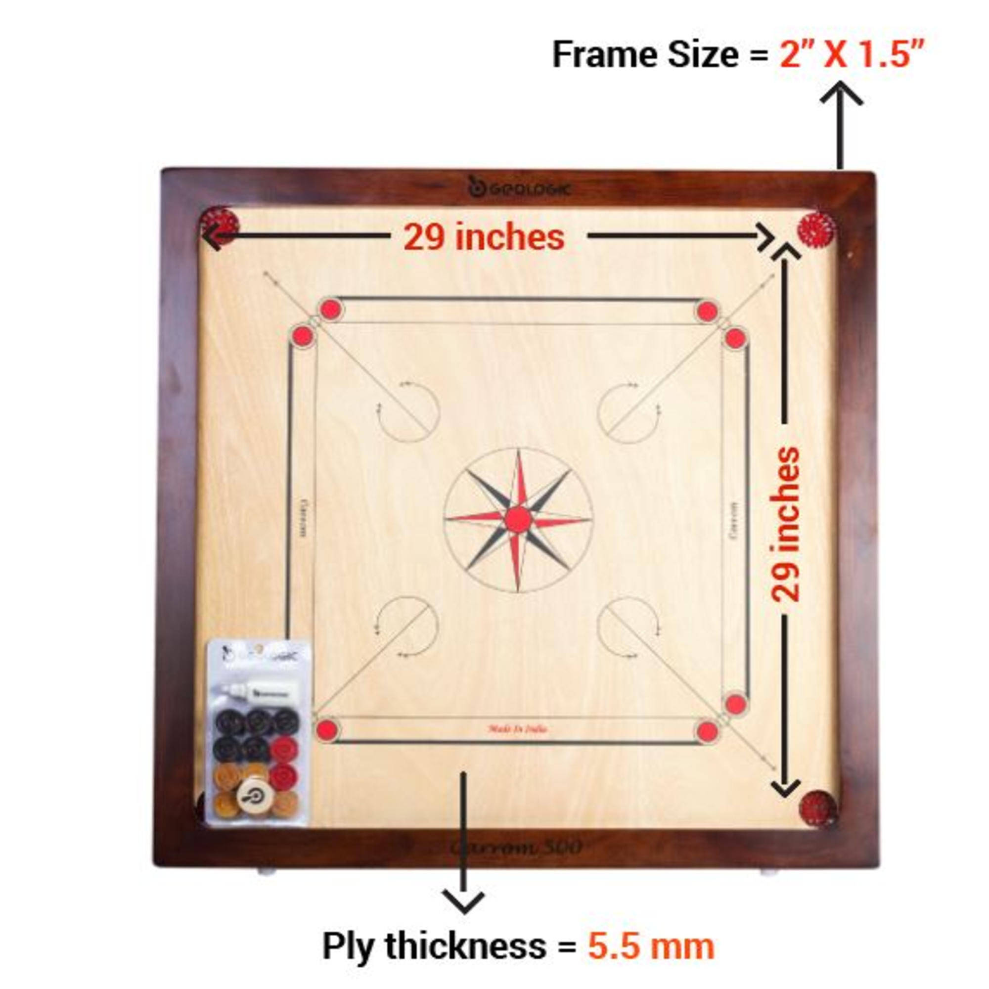 Carrom Board 520 -  1