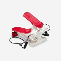 Stepper / Escalador con Bandas de Resistencia Ajustable para Fitness Cardio Rosa