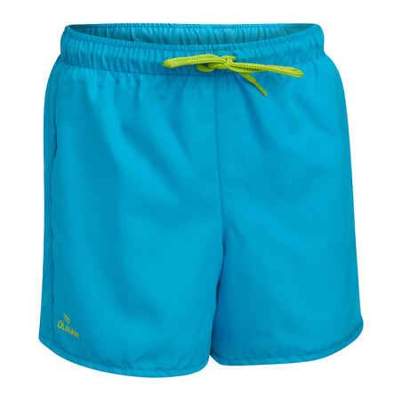 Pantaloneta de baño y playa para niños Olaian BS50 turquesa