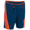 Boardshorts Surfen Jungen 550 dunkelblau/orange