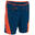 Boardshorts Surfen Jungen 550 dunkelblau/orange