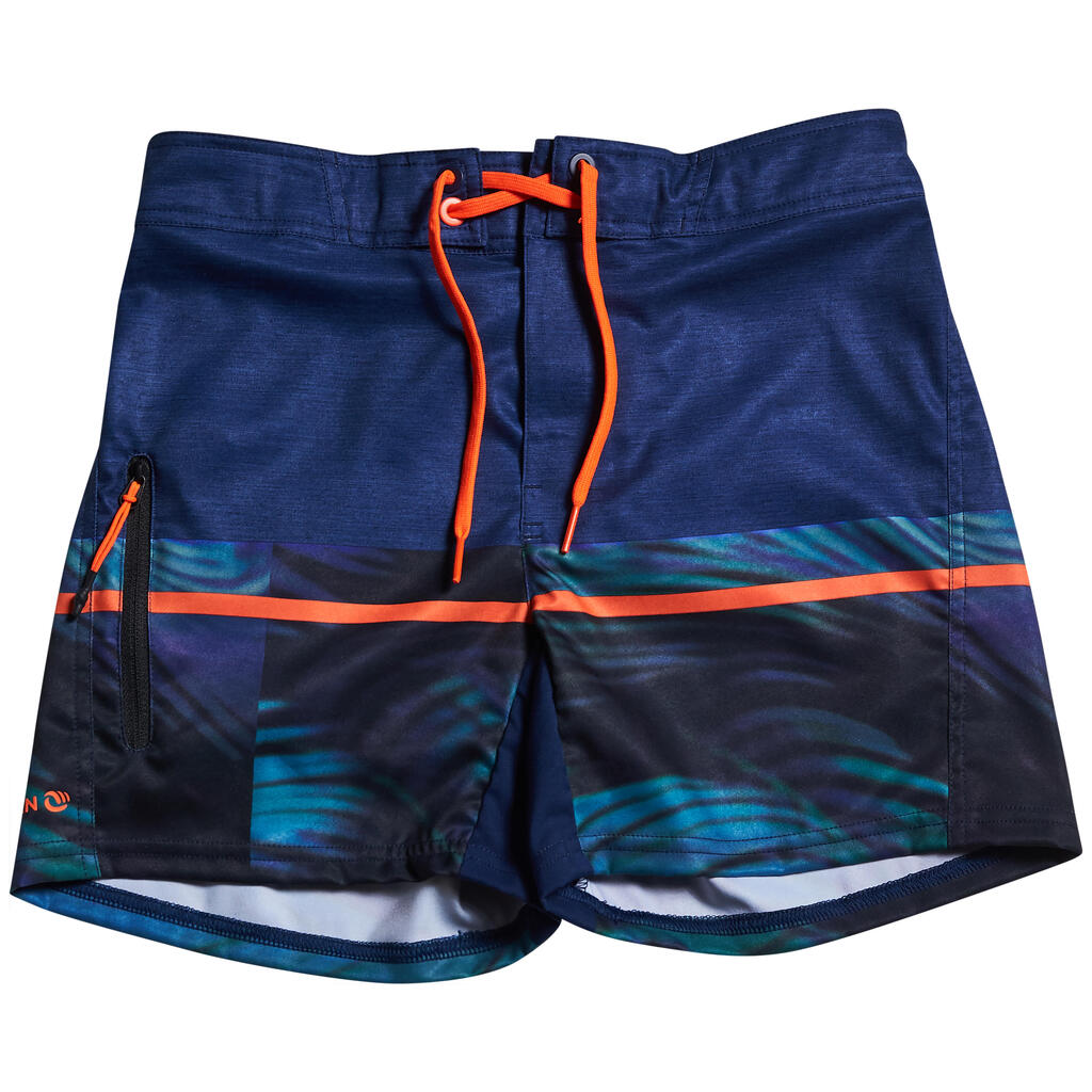 Swim shorts 500 - black/orange