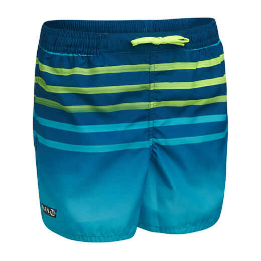 
      Boardshorts Surfen Jungen 100 Tokyo Sun blau/grün/gestreift
  