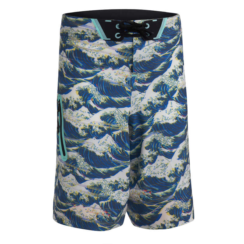 BOY'S BOARDSHORTS Swimwear and Beachwear - BS 900L TWEEN HOKUSAI BLUE OLAIAN - Swimwear and Beachwear