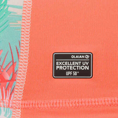 Camiseta Protección Solar Niña Olaian 500 Manga Corta  Coral
