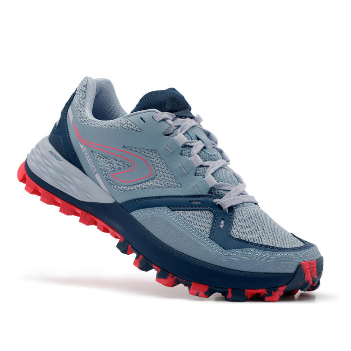 MT2 WOMEN'S TRAIL RUNNING SHOES LIGHT BLUE/PINK Decathlon