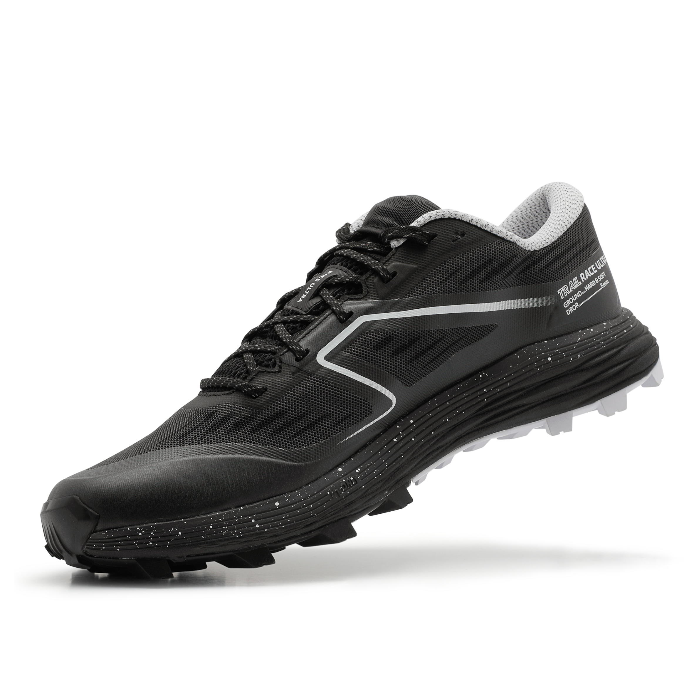 MEN'S RACE ULTRA TRAIL RUNNING SHOES - BLACK/WHITE 7/21