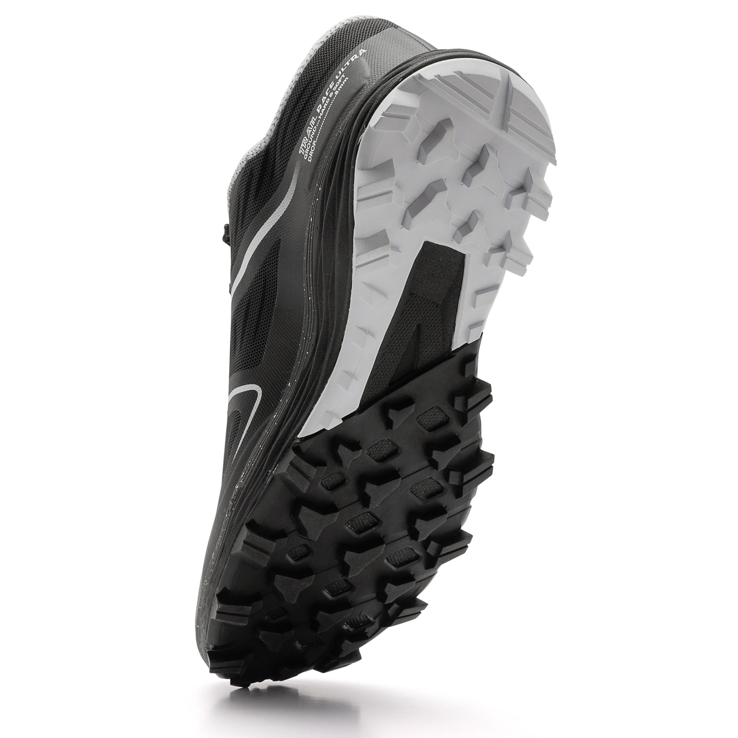 MEN'S RACE ULTRA TRAIL RUNNING SHOES - BLACK/WHITE 8/18