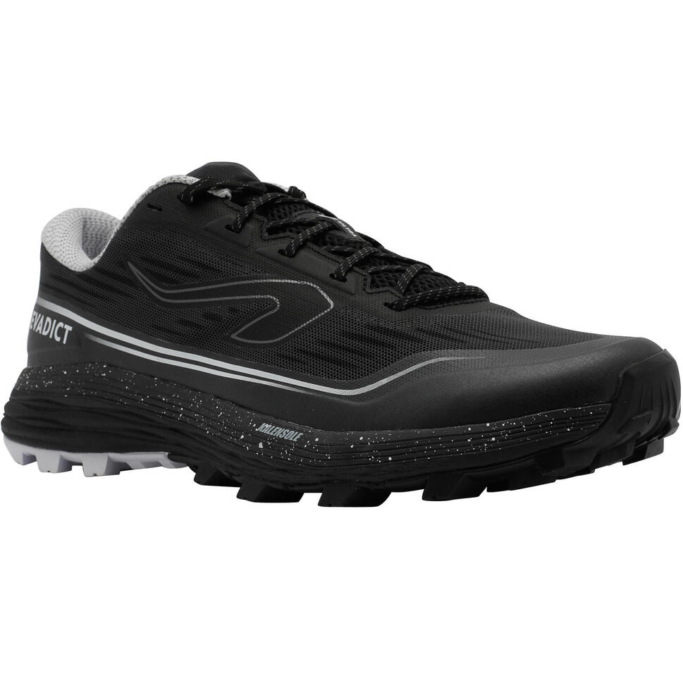 Chaussures de trail running pour homme Race ULTRA noires et blanches EVADICT Decathlon