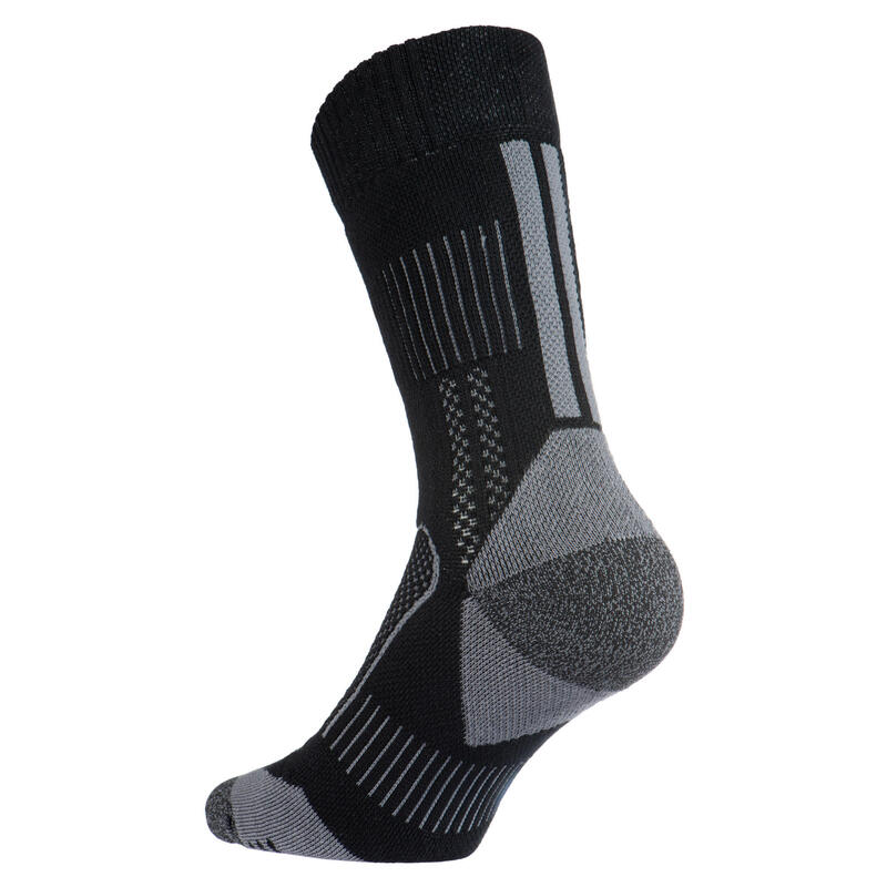 Set 3 Perechi Şosete Lungi Tenis RS900 Negru-Gri Adulți