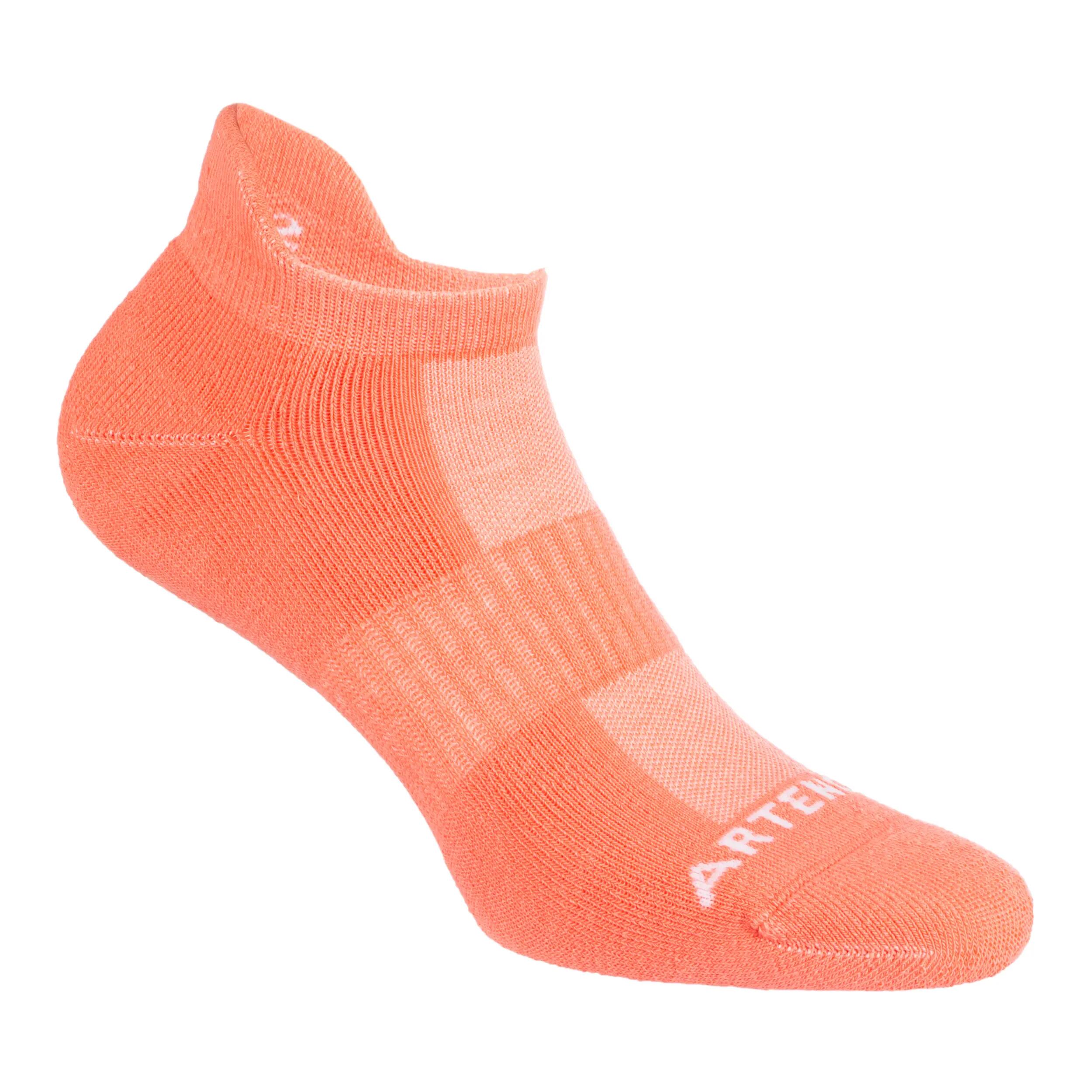 Low Tennis Socks RS 500 Tri-Pack - White/Green 3/40