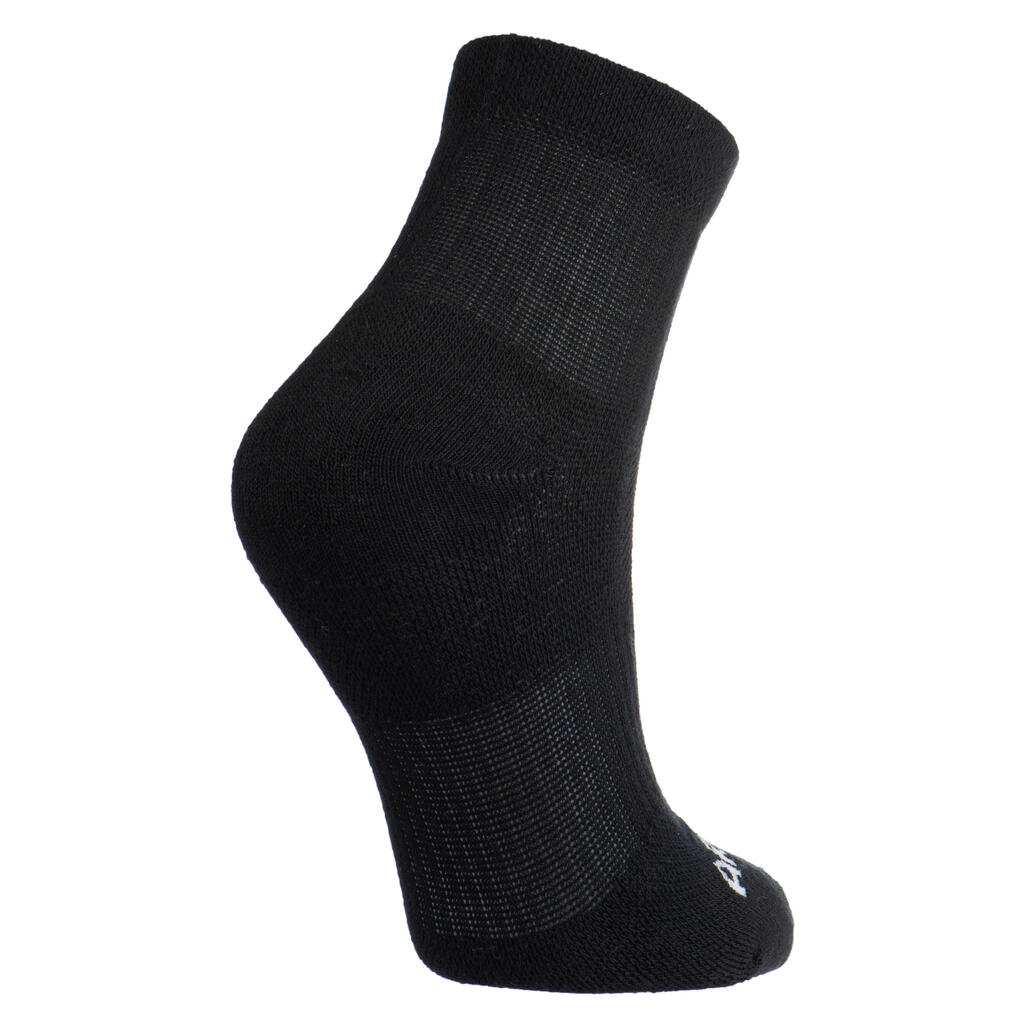 CHAUSSETTES DE SPORT ENFANT MI-HAUTES ARTENGO RS 500 BLANC MARINE LOT DE 3