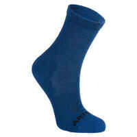 Kids' High Tennis Socks Tri-Pack RS 160 - Heathered Blue