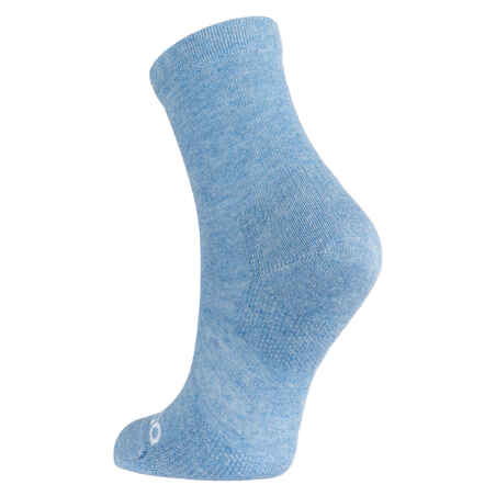 Kids' High Tennis Socks Tri-Pack RS 160 - Heathered Blue