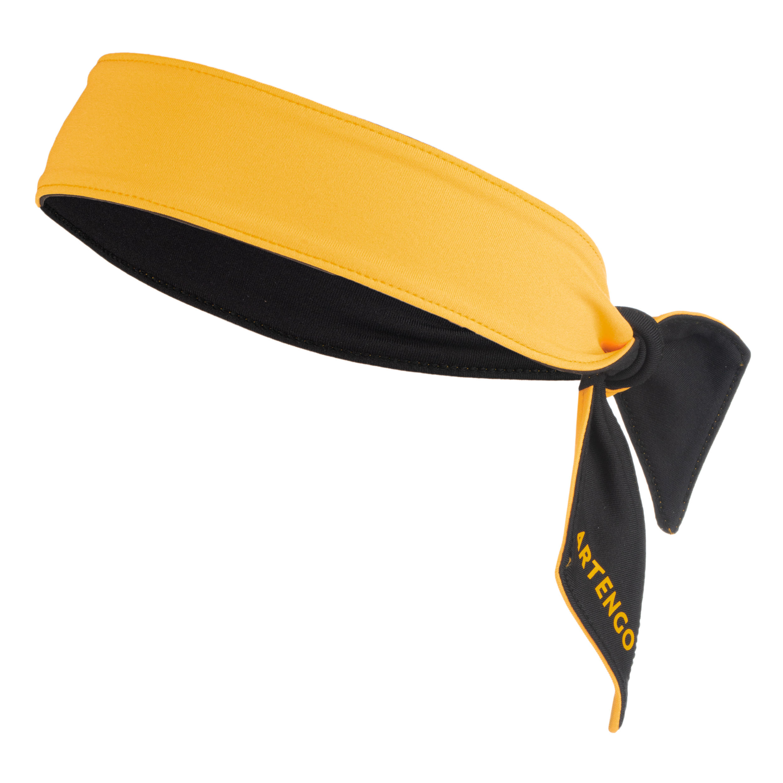 ARTENGO Tennis Bandana - Black/Yellow