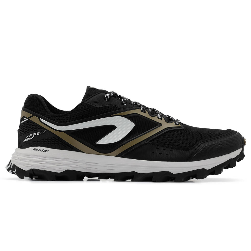 XT7 men's trail running shoes black and bronze