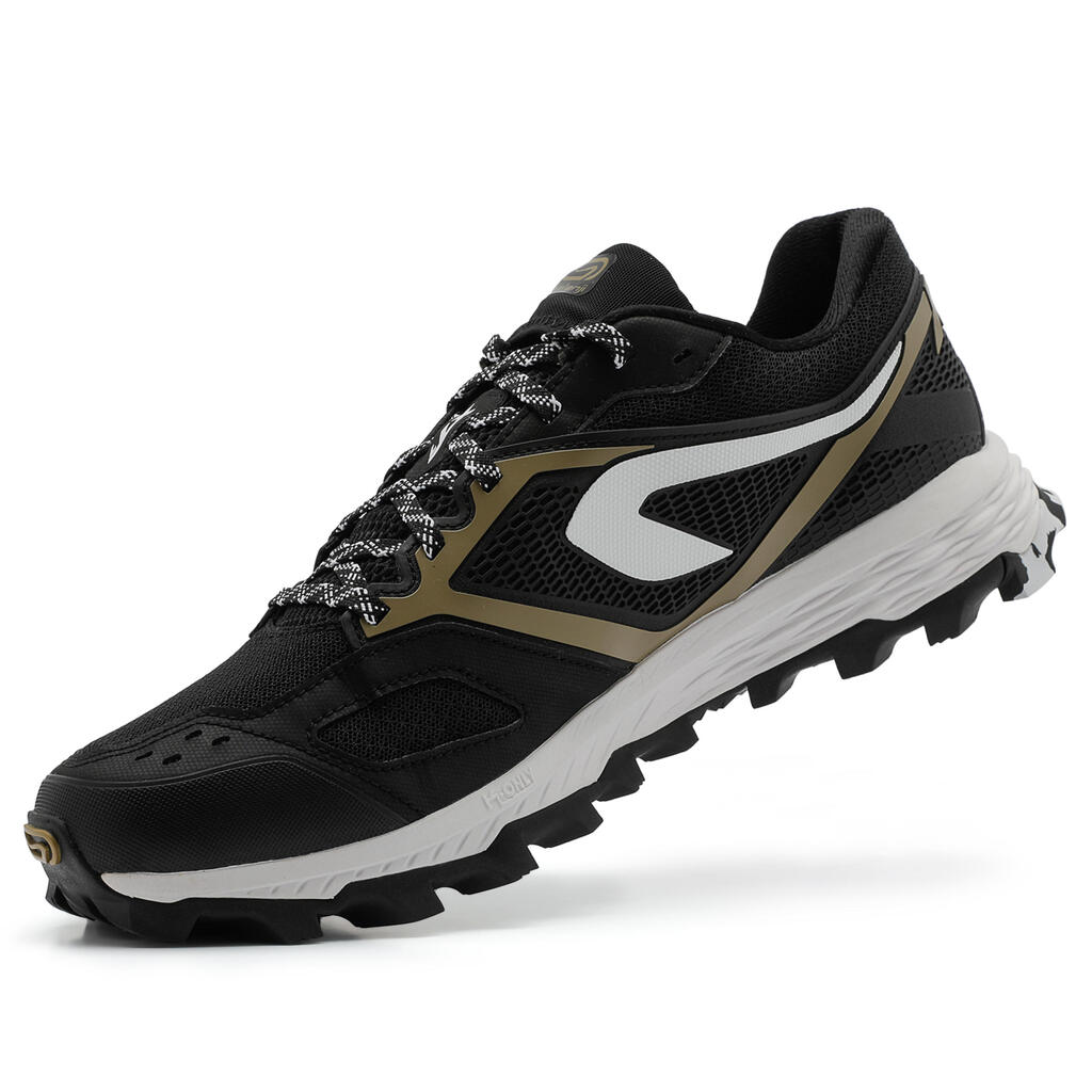 XT7 men's trail running shoes black and bronze