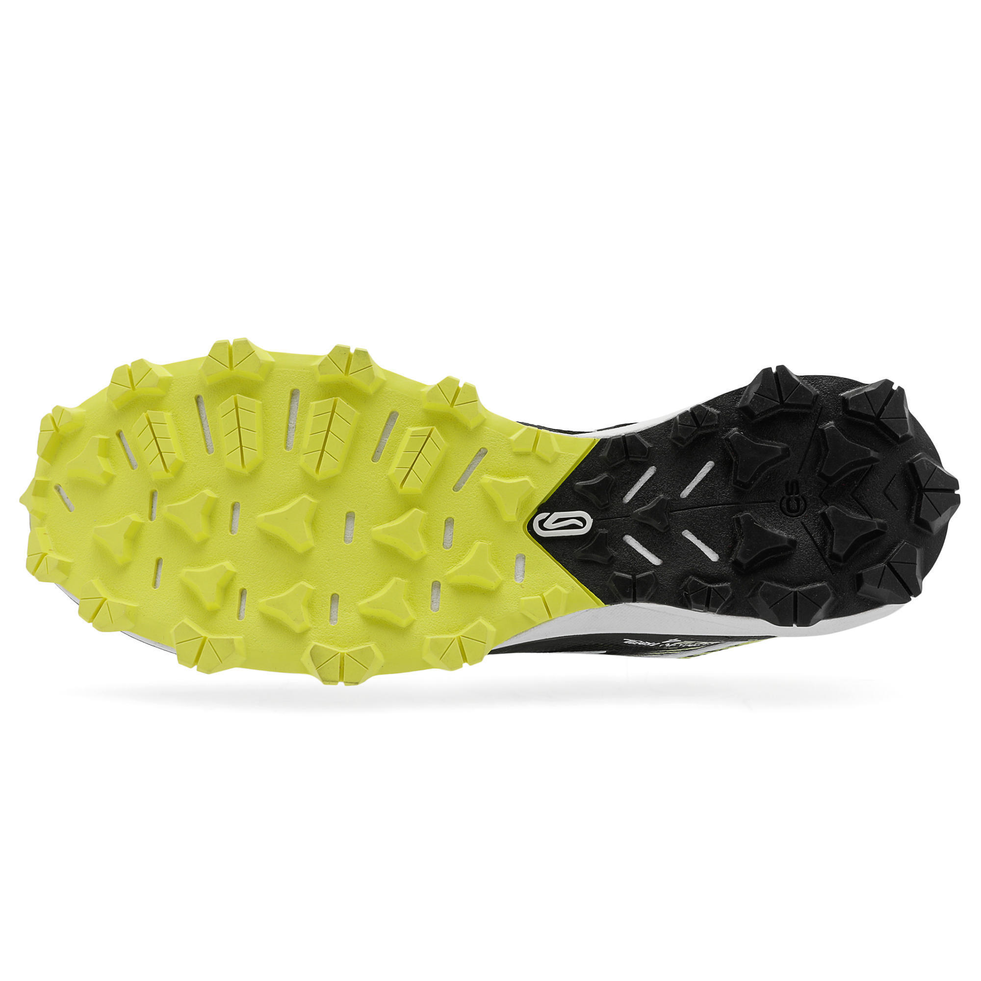 black yellow running shoes