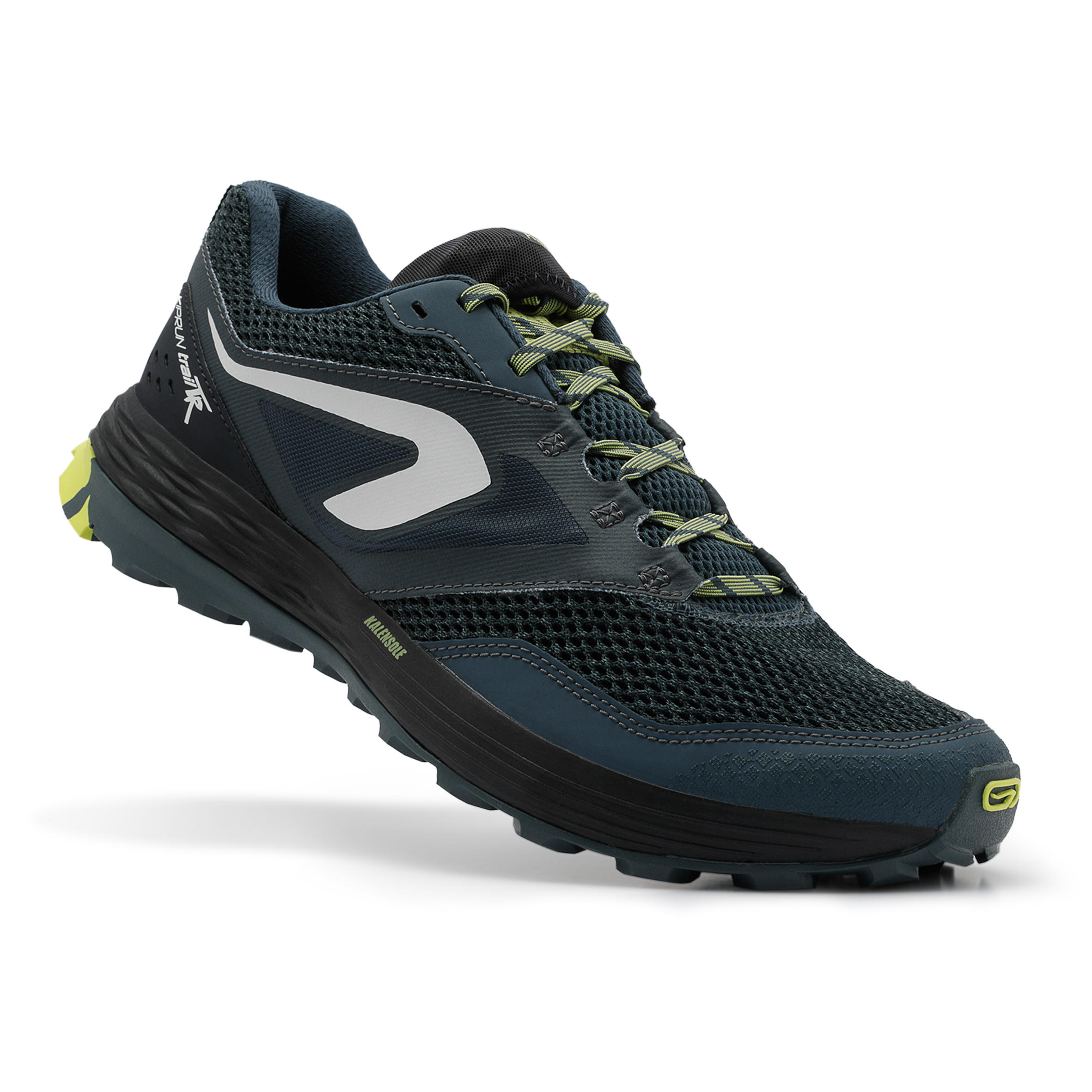 KIPRUN TR MEN'S TRAIL RUNNING SHOES - DARK BLUE/YELLOW 4/22