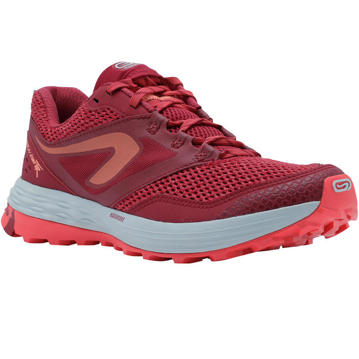 CHAUSSURE TRAIL RUNNING KIPRUN TRAIL TR FEMME ROSE BORDEAUX Evadict