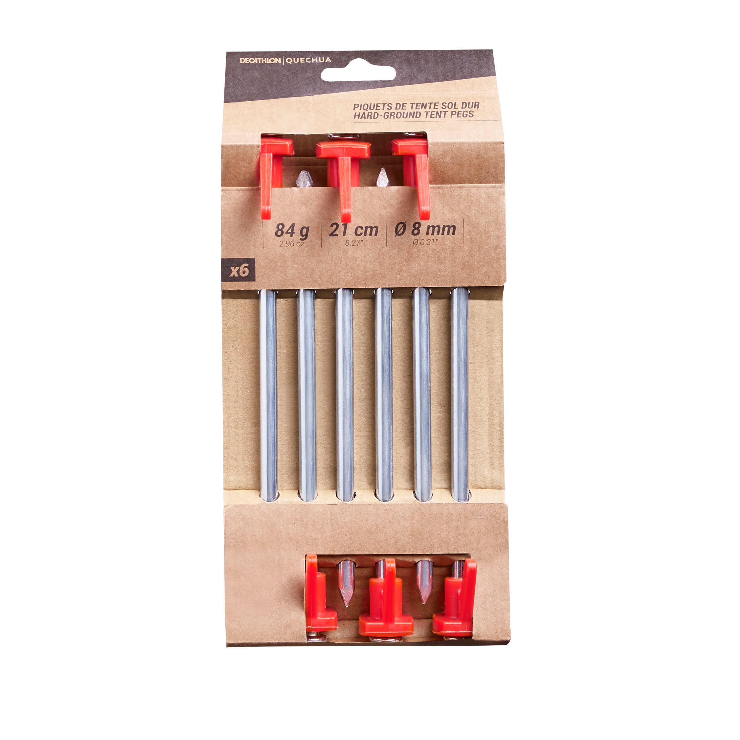 6 piquets de tente 2/4