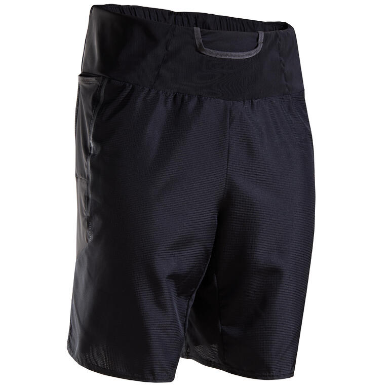 Buy Kiprun Men's Marathon Running Shorts With Carry Pockets - Black ...