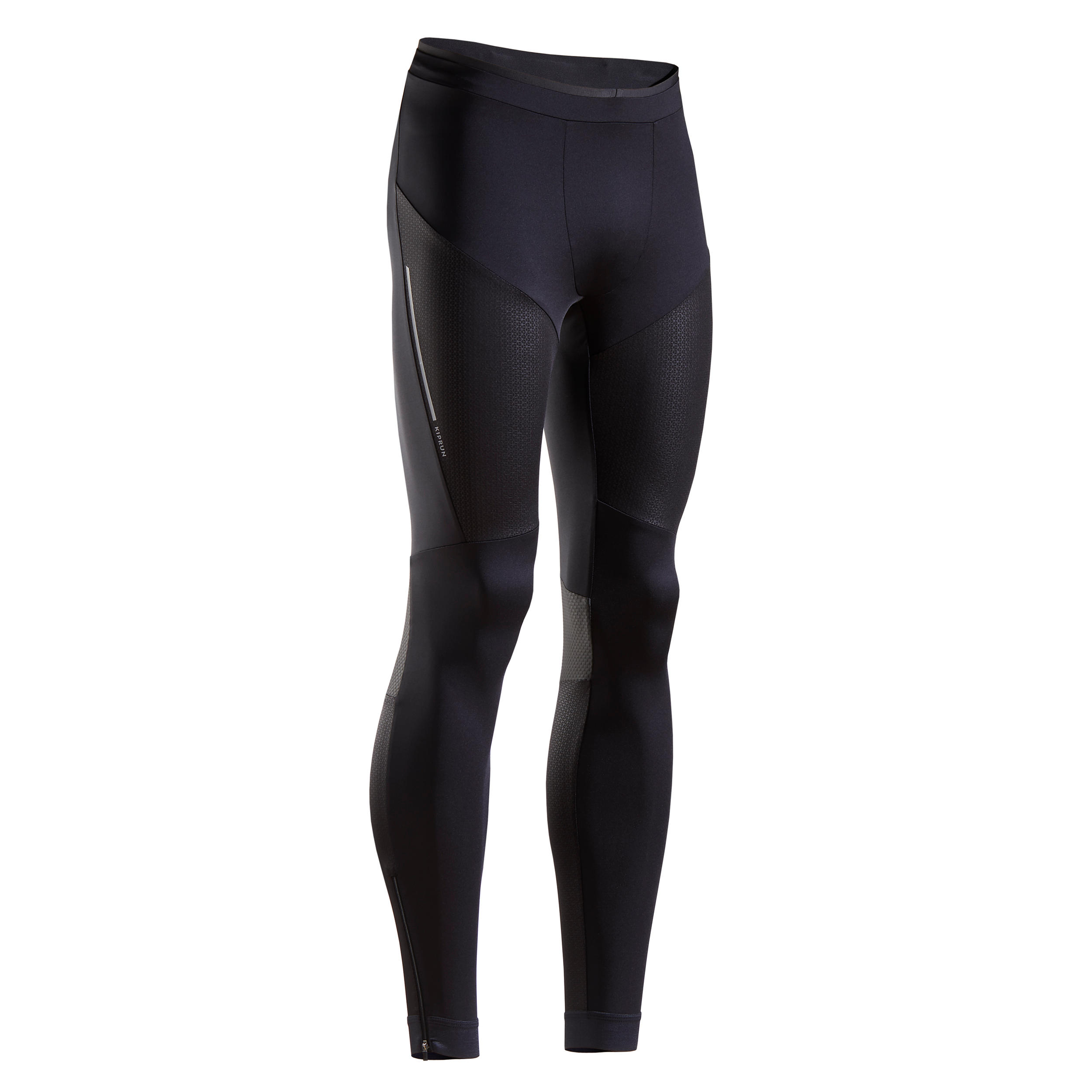KIPRUN MEN'S RUNNING TIGHTS BLACK YELLOW Decathlon
