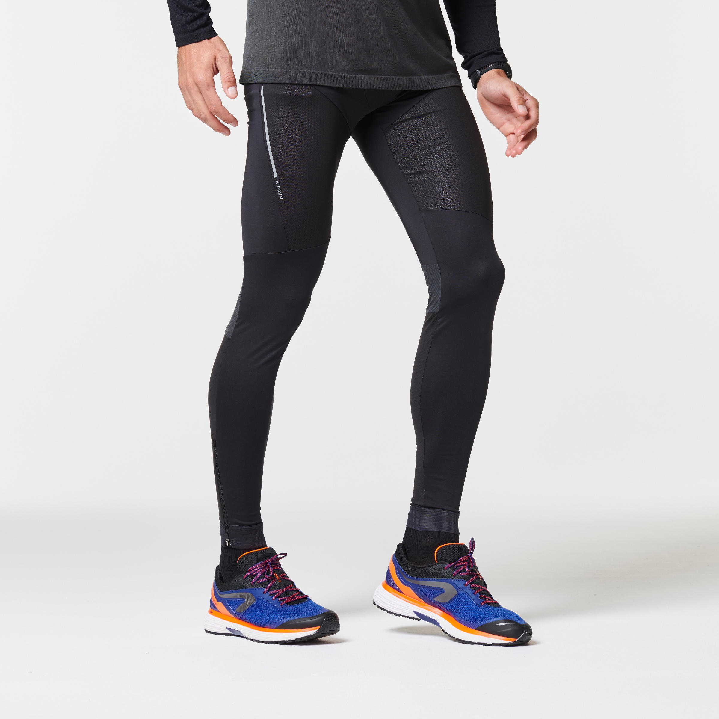 KIPRUN MEN'S RUNNING TIGHTS - BLACK 