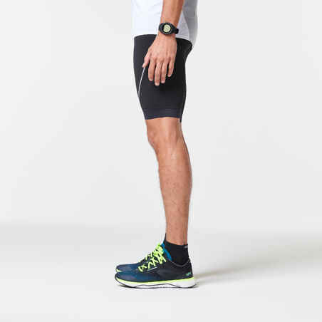 KIPRUN MEN'S RUNNING TIGHT SHORTS - BLACK