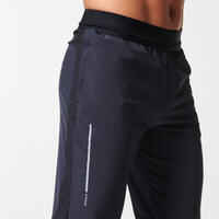 MEN'S FITTED RUNNING TROUSERS LIGHT BLACK