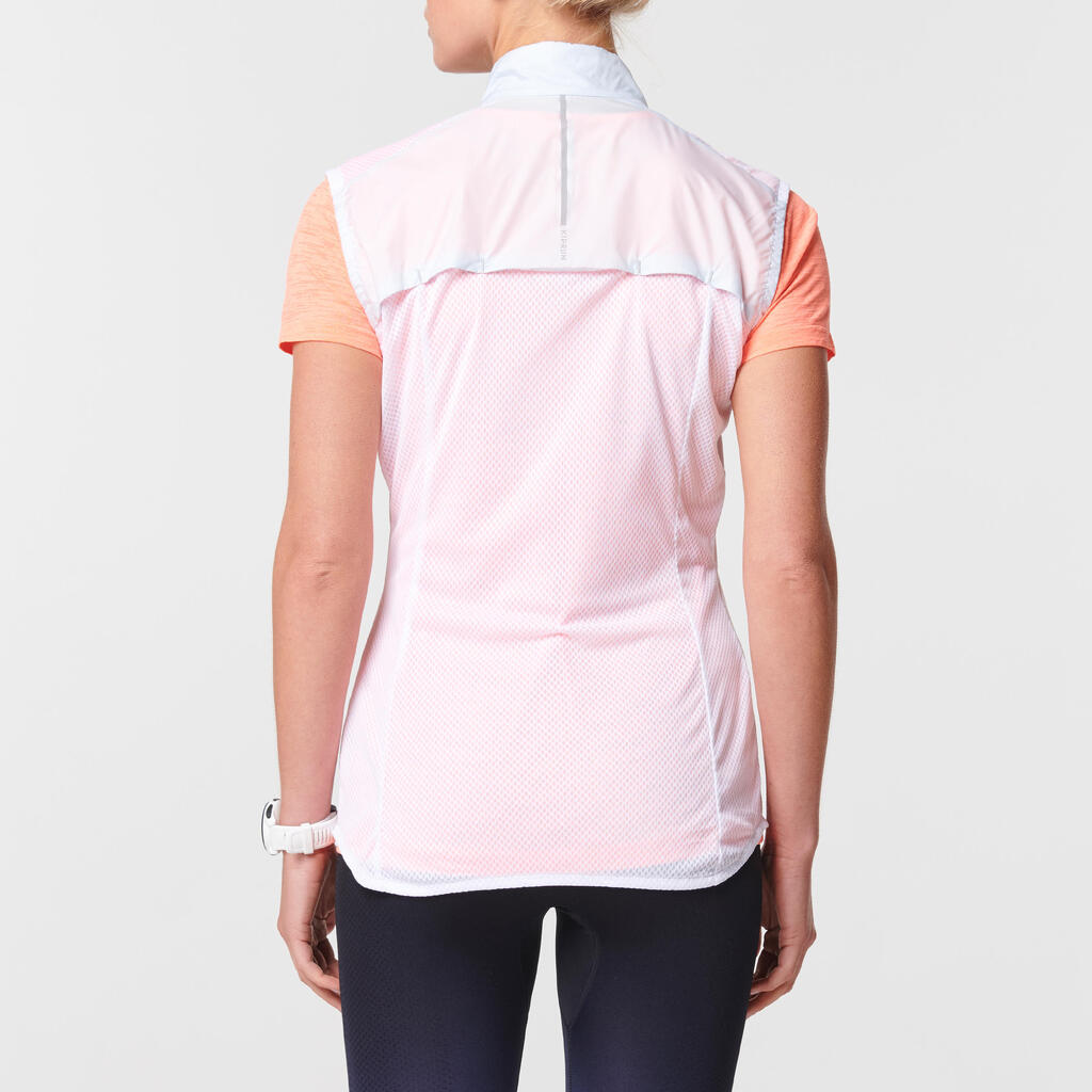 Light Women's Running Sleeveless Jacket - Pink