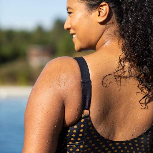 FATO DE BANHO DE HIDROGINÁSTICA ADELGAÇANTE MULHER MIA DOT AZUL COPA D/E